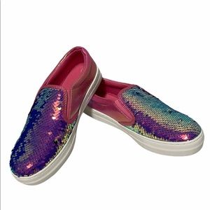Cat & Jack Pink Sequin Sneakers size 4